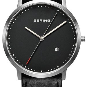 Bering Herrklocka 11139-402 Slim Svart/Läder Ø39 mm