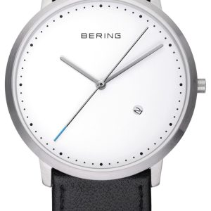 Bering Herrklocka 11139-404 Slim Vit/Läder Ø39 mm