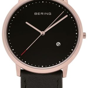 Bering Herrklocka 11139-462 Slim Svart/Läder Ø39 mm