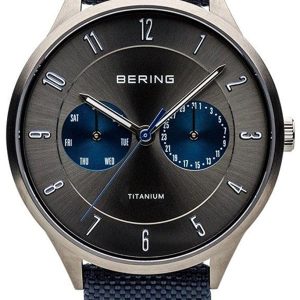 Bering Herrklocka 11539-873 Titanium Grå/Textil Ø39 mm