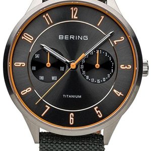 Bering Herrklocka 11539-879 Titanium Grå/Textil Ø39 mm