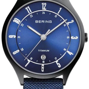 Bering Herrklocka 11739-827 Titanium Blå/Textil Ø39 mm