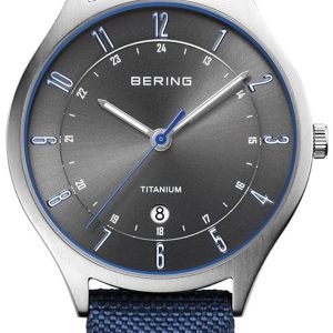 Bering Herrklocka 11739-873 Titanium Grå/Textil Ø39 mm