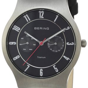 Bering Herrklocka 11939-472 Classic Svart/Läder Ø39 mm