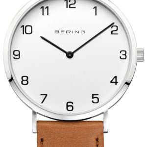 Bering Herrklocka 13940-504 Classic Vit/Läder Ø40 mm