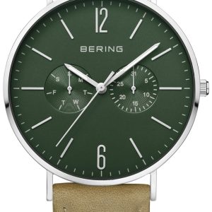 Bering Herrklocka 14240-608 Classic Grön/Läder Ø41 mm