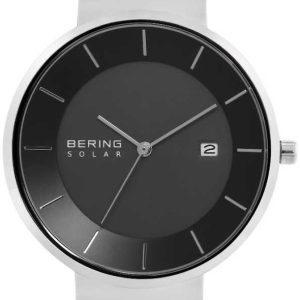 Bering Herrklocka 14639-402 Solar Svart/Läder Ø39 mm