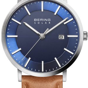 Bering Herrklocka 15439-507 Solar Blå/Läder Ø40 mm