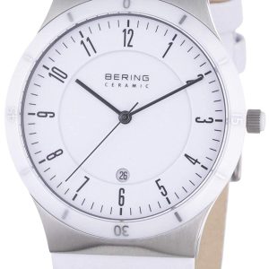 Bering Slim Herrklocka 32239-354 Vit/Läder Ø39 mm