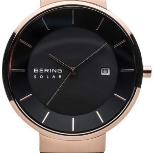 Bering Solar Herrklocka 14639-166 Svart/Stål Ø39 mm