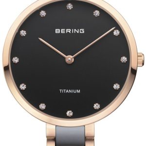 Bering Titanium Damklocka 11334-762 Svart/Titan Ø35 mm