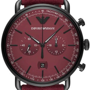 Emporio Armani 99999 Herrklocka AR11265 Röd/Läder Ø43 mm