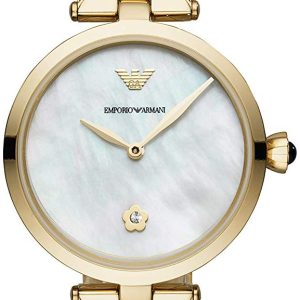 Emporio Armani Damklocka AR11198 Vit/Gulguldtonat stål Ø32 mm