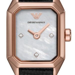 Emporio Armani Damklocka AR11248 Gioia Vit/Läder