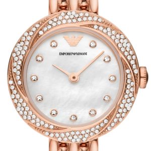 Emporio Armani Damklocka AR11474 Rosa Silverfärgad/Roséguldstonat