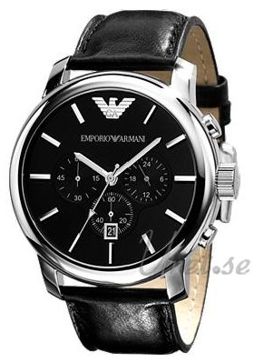 Emporio Armani Herrklocka AR0431 Classic Svart/Läder Ø47 mm