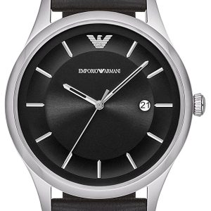 Emporio Armani Herrklocka AR11020 Dress Svart/Läder Ø43 mm