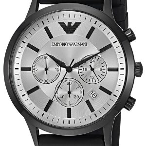 Emporio Armani Herrklocka AR11048 Classic Silverfärgad/Gummi Ø43 mm