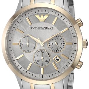 Emporio Armani Herrklocka AR11076 Renato Silverfärgad/Gulguldtonat