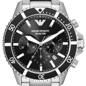 Emporio Armani Herrklocka AR11360 Diver Svart/Stål Ø43 mm