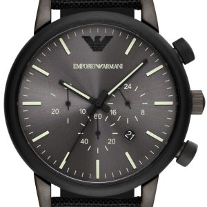 Emporio Armani Herrklocka AR11409 Luigi Grå/Läder Ø46 mm