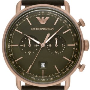 Emporio Armani Herrklocka AR11421 Aviator Grön/Läder Ø43 mm