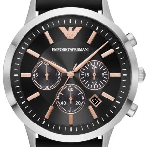 Emporio Armani Herrklocka AR11431 Renato Svart/Läder Ø43 mm