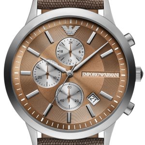 Emporio Armani Herrklocka AR11456 Renato Brun/Textil Ø43 mm