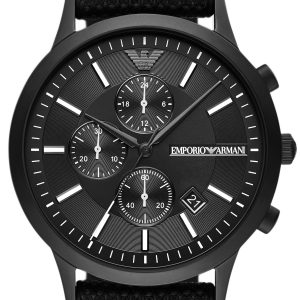 Emporio Armani Herrklocka AR11457 Renato Svart/Textil Ø43 mm