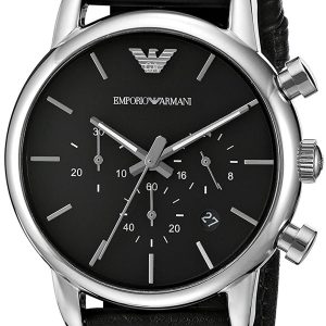 Emporio Armani Herrklocka AR1733 Dress Svart/Läder Ø41 mm