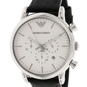 Emporio Armani Herrklocka AR1807 Classic Silverfärgad/Läder Ø46 mm