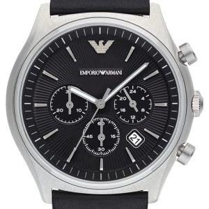 Emporio Armani Herrklocka AR1975 Dress Svart/Läder Ø43 mm