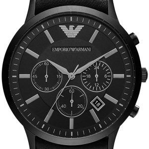 Emporio Armani Herrklocka AR2461 Sportivo Svart/Läder Ø46 mm