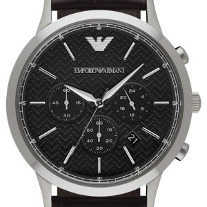 Emporio Armani Herrklocka AR2482 Dress Svart/Läder Ø43 mm