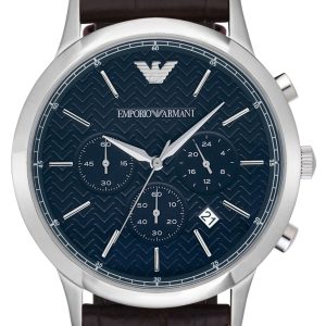 Emporio Armani Herrklocka AR2494 Dress Blå/Läder Ø43 mm