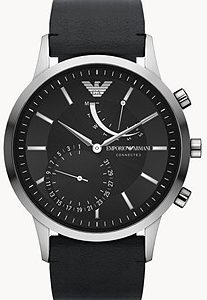 Emporio Armani Herrklocka ART3038 Connected Svart/Läder Ø44 mm