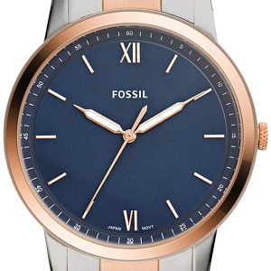 Fossil 99999 Herrklocka FS5498 Blå/Roséguldstonat stål Ø44 mm