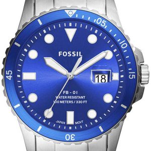 Fossil 99999 Herrklocka FS5669 Blå/Stål Ø42 mm