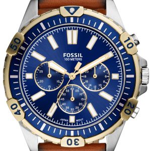 Fossil Garett Herrklocka FS5625 Blå/Läder Ø44 mm