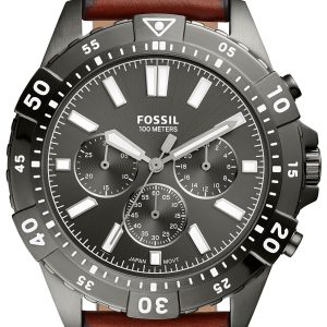 Fossil Garrett Herrklocka FS5770 Grå/Läder Ø44 mm