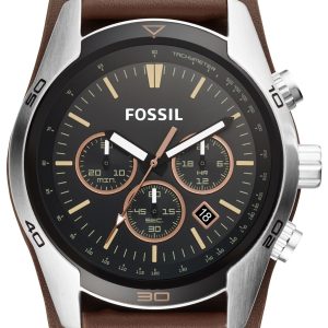 Fossil Herrklocka CH2891 Coachman Svart/Läder Ø44 mm