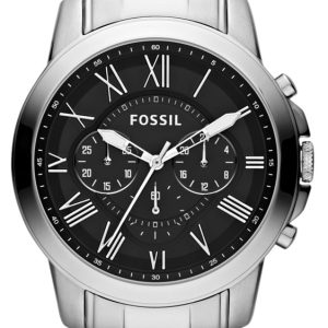 Fossil Herrklocka FS4736 Grant Svart/Stål Ø43 mm