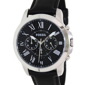 Fossil Herrklocka FS4812 Grant Svart/Läder Ø45 mm