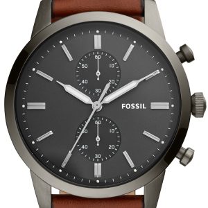 Fossil Herrklocka FS5522 Townsman Grå/Läder Ø44 mm