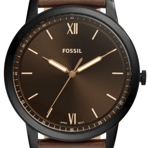 Fossil Herrklocka FS5551 The Minimalist 3H Svart/Läder Ø44 mm