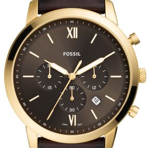 Fossil Herrklocka FS5763 Neutra Chronograph Svart/Läder Ø44 mm