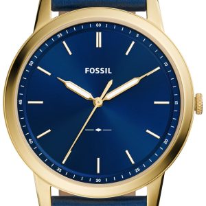 Fossil Herrklocka FS5789 The Minimalist 3H Blå/Läder Ø44 mm