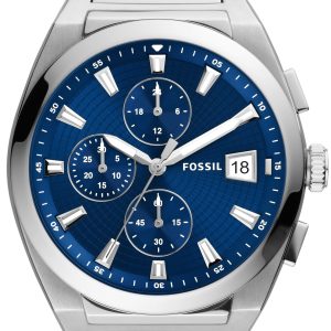 Fossil Herrklocka FS5795 Everett Chronograph Blå/Stål Ø42 mm