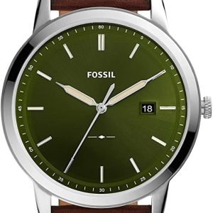 Fossil Herrklocka FS5838 The Minimalist Grön/Läder Ø44 mm