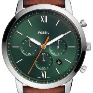 Fossil Herrklocka FS5902 Neutra Minimalist Grön/Läder Ø44 mm